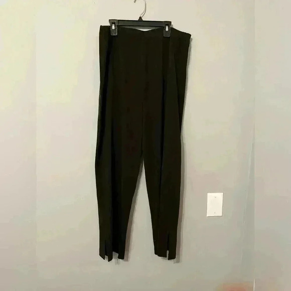 Ming Wang Black Dress Pants with Ankle Slits Size XLarge - Picture 1 of 6
